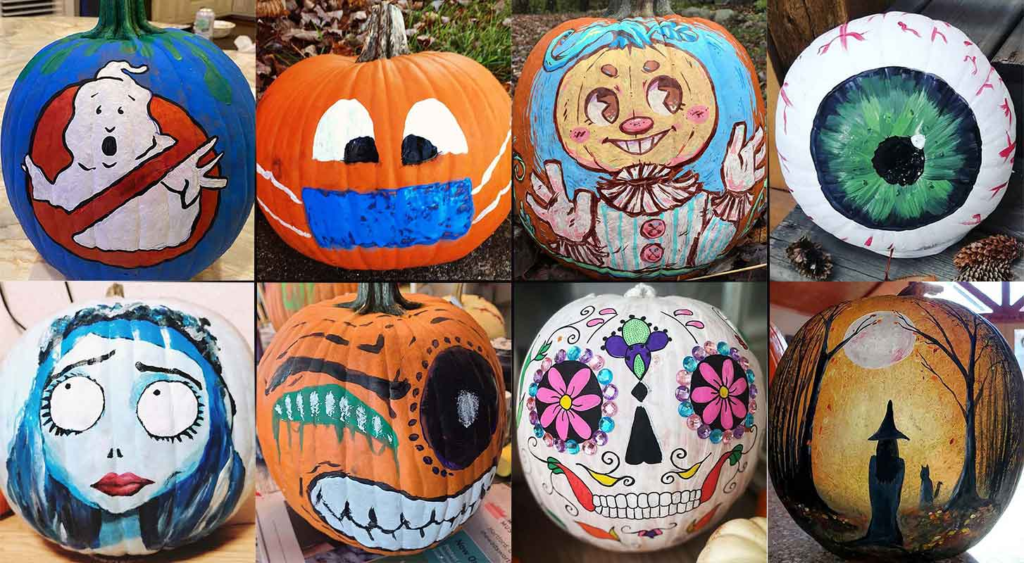 scary pumpkin painting ideas